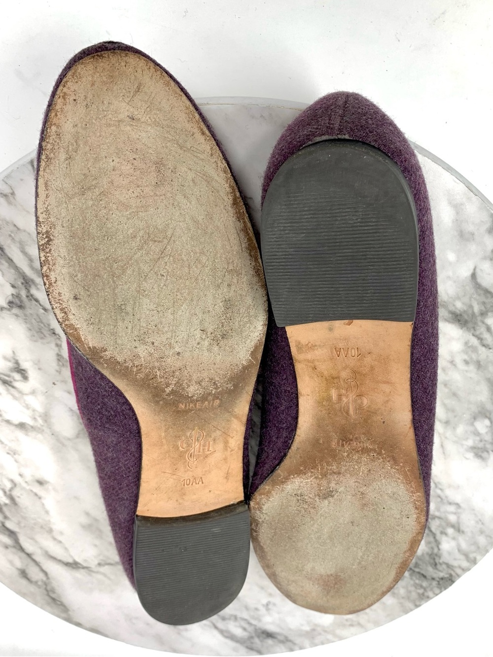 Cole Haan Sabrina Purple Wool Tassel Loafers with Pink Trim 10AA Preppy Quirky - Picture 8 of 16